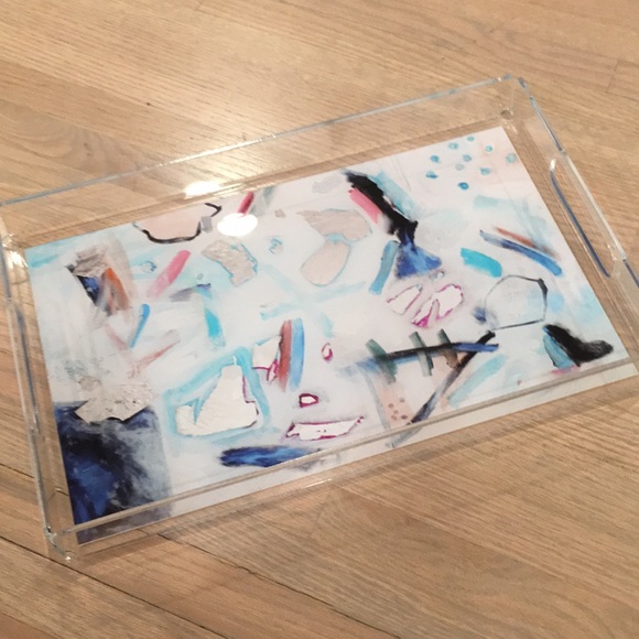 New in box...artsy acrylic tray - Picture 2 of 2